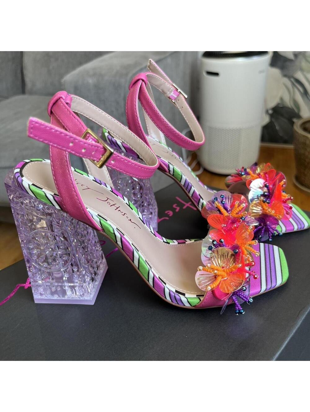 Betsey Johnson Women's Multi and Pink Court - Picture 3 of 8